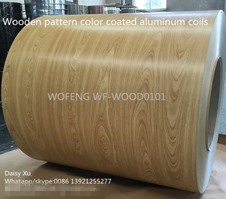 High quality wood grain color coated aluminum sheets